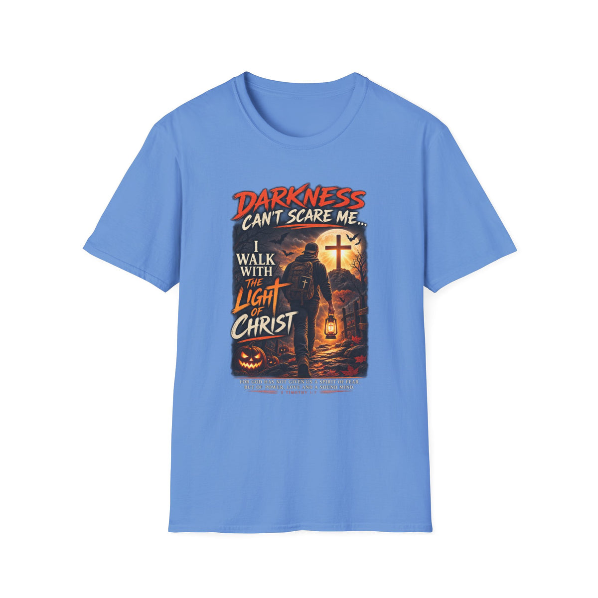 Darkness Can’t Scare Me – Light of Christ Christian Halloween T-Shirt