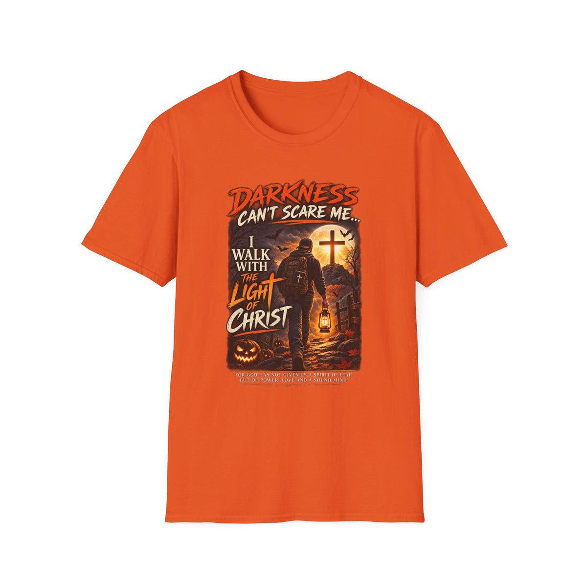 Darkness Can’t Scare Me – Light of Christ Christian Halloween T-Shirt