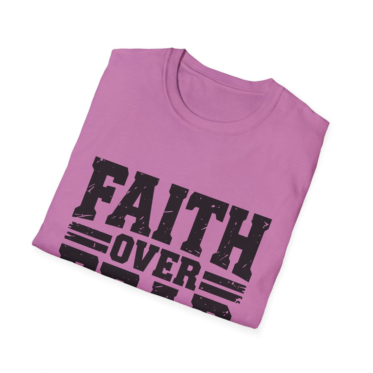 Faith Over Fear Men’s Christian T-Shirt – Inspirational Faith Tee
