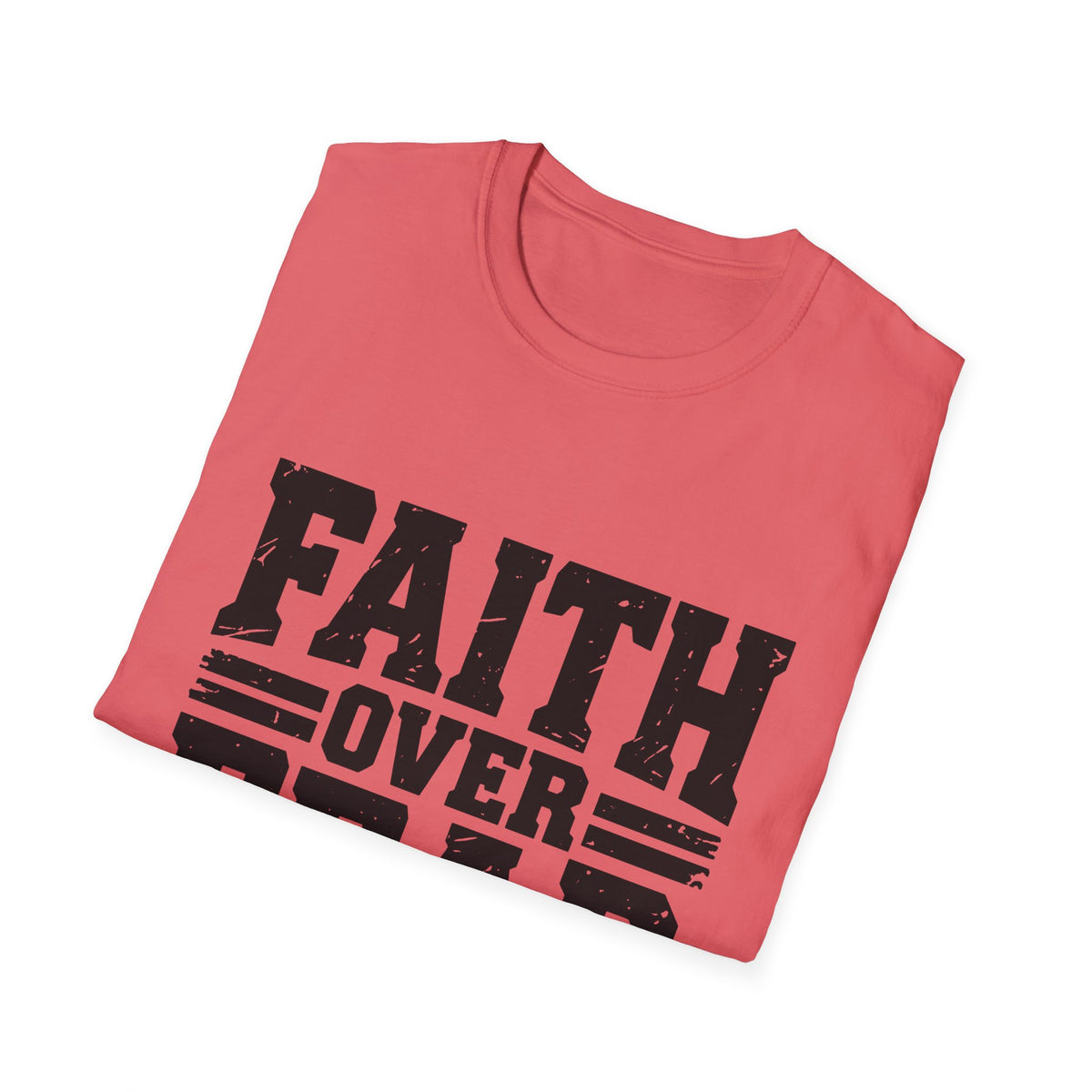 Faith Over Fear Men’s Christian T-Shirt – Inspirational Faith Tee