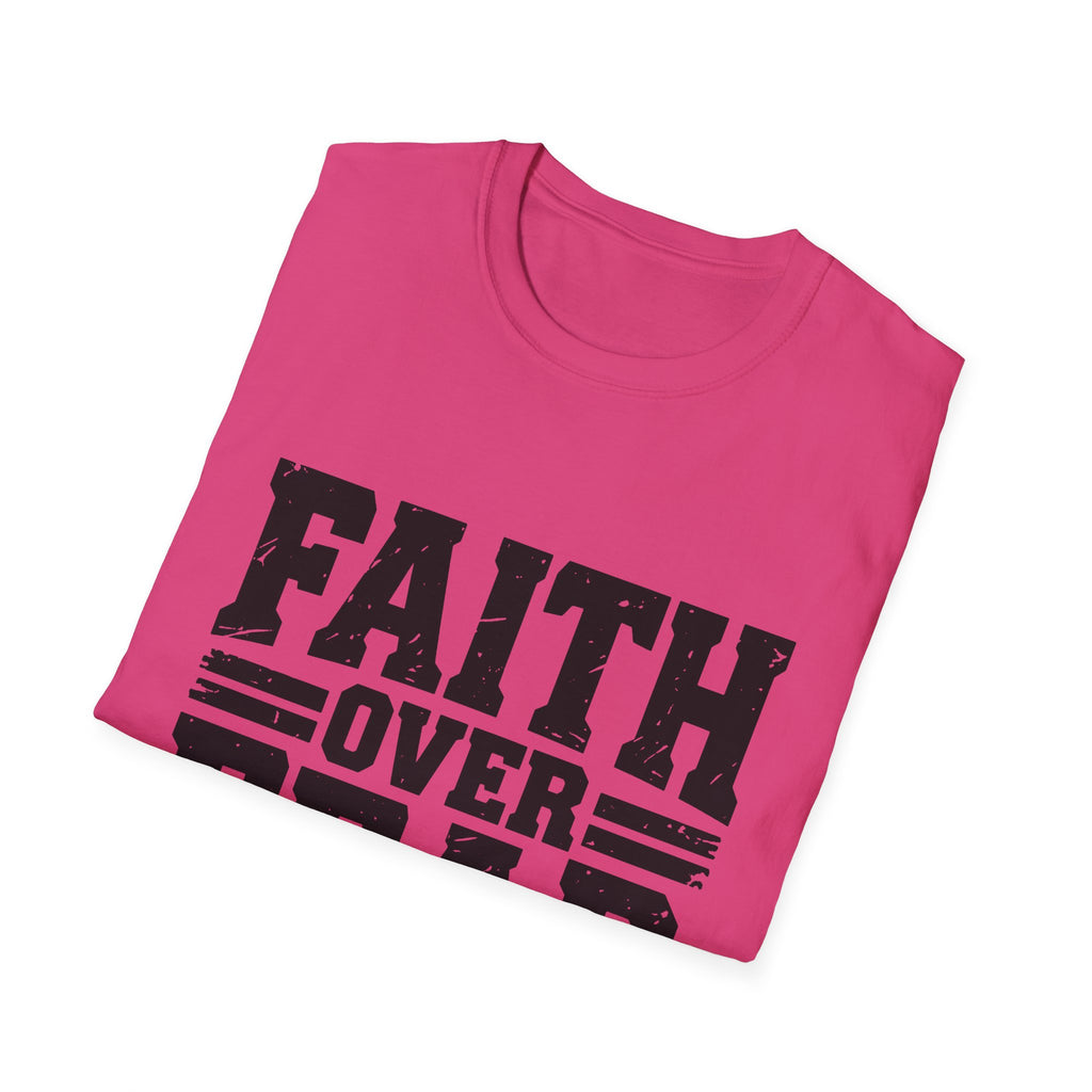 Faith Over Fear Men’s Christian T-Shirt – Inspirational Faith Tee