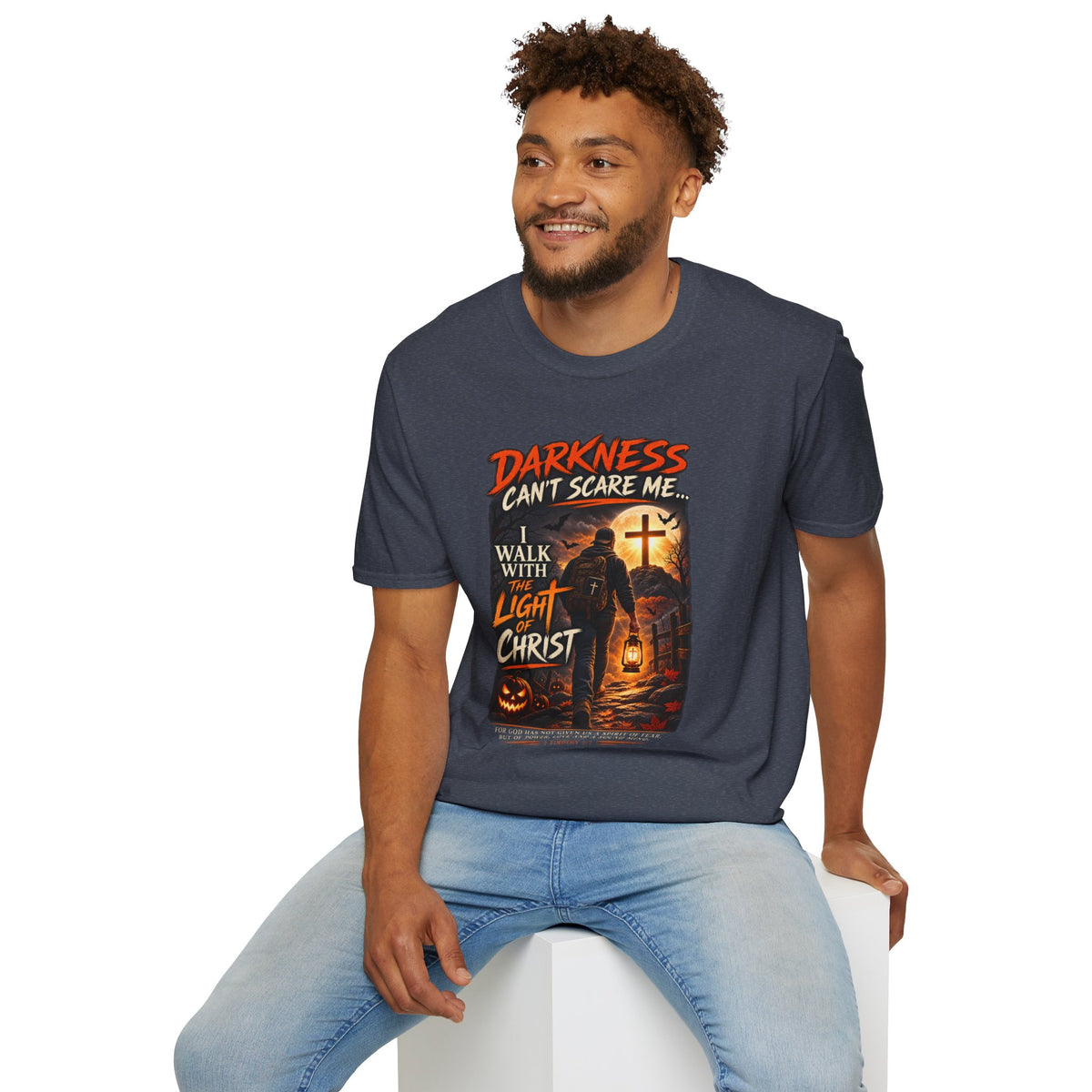 Darkness Can’t Scare Me – Light of Christ Christian Halloween T-Shirt