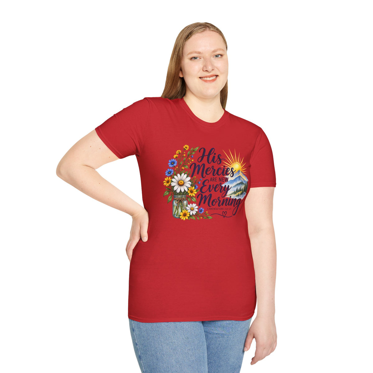 His Mercies Are New Christian T-Shirt | Lamentations 3:22-23