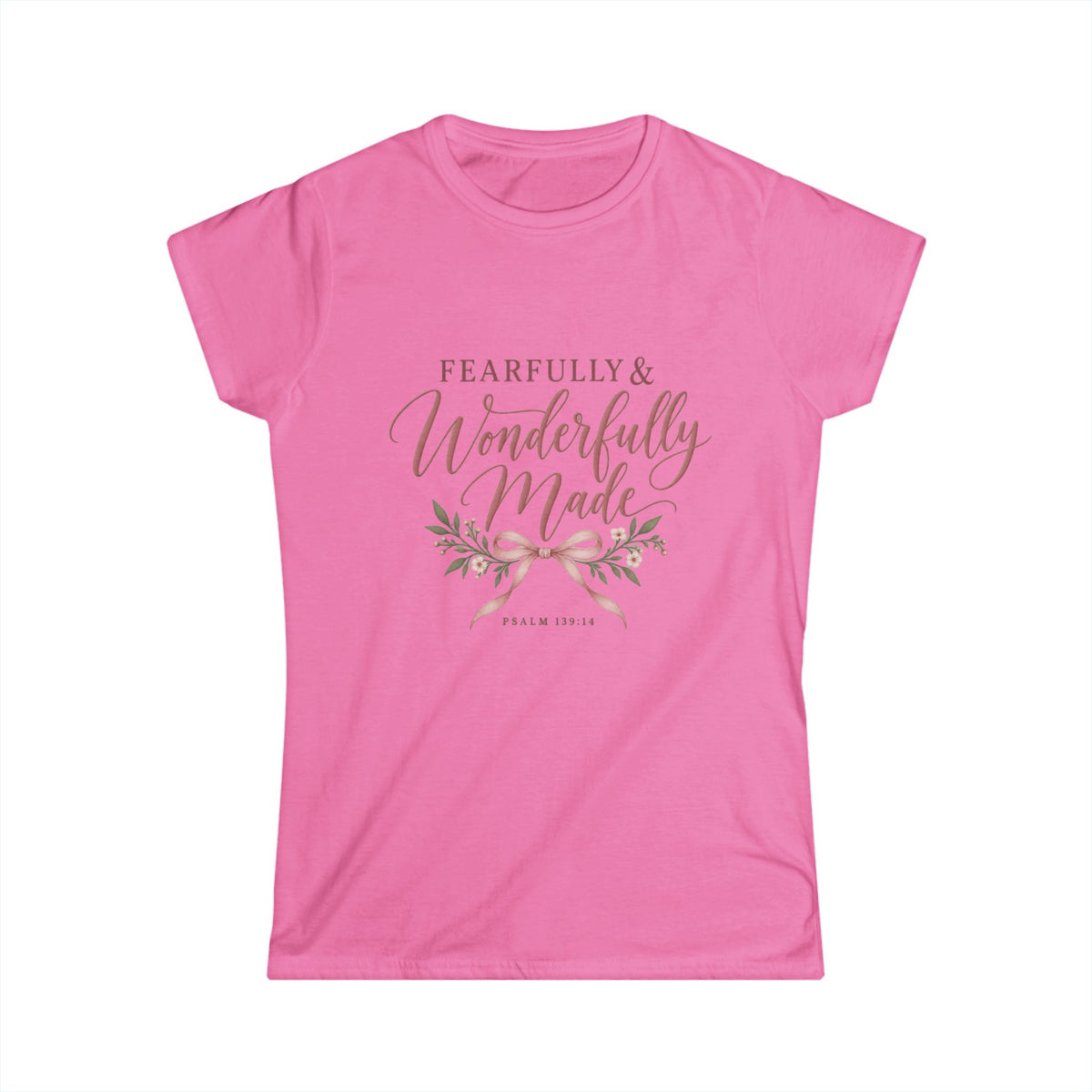 Fearfully and Wonderfully Made Shirt, Woman's Christian T=Shirt Psals 139:14, Faith Tee, Feminine Bible Verse Shirt