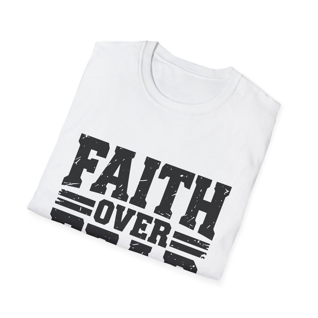 Faith Over Fear Men’s Christian T-Shirt – Inspirational Faith Tee