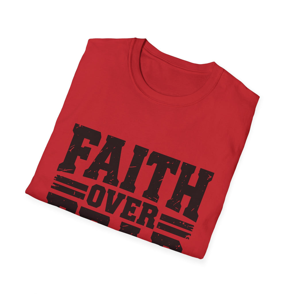 Faith Over Fear Men’s Christian T-Shirt – Inspirational Faith Tee