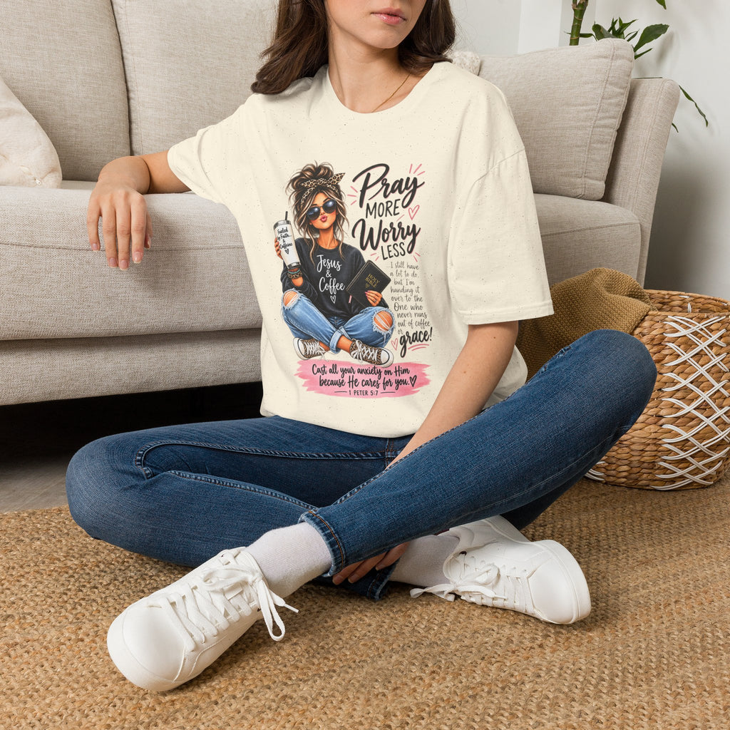 Pray More, Worry Less Christian T-Shirt
