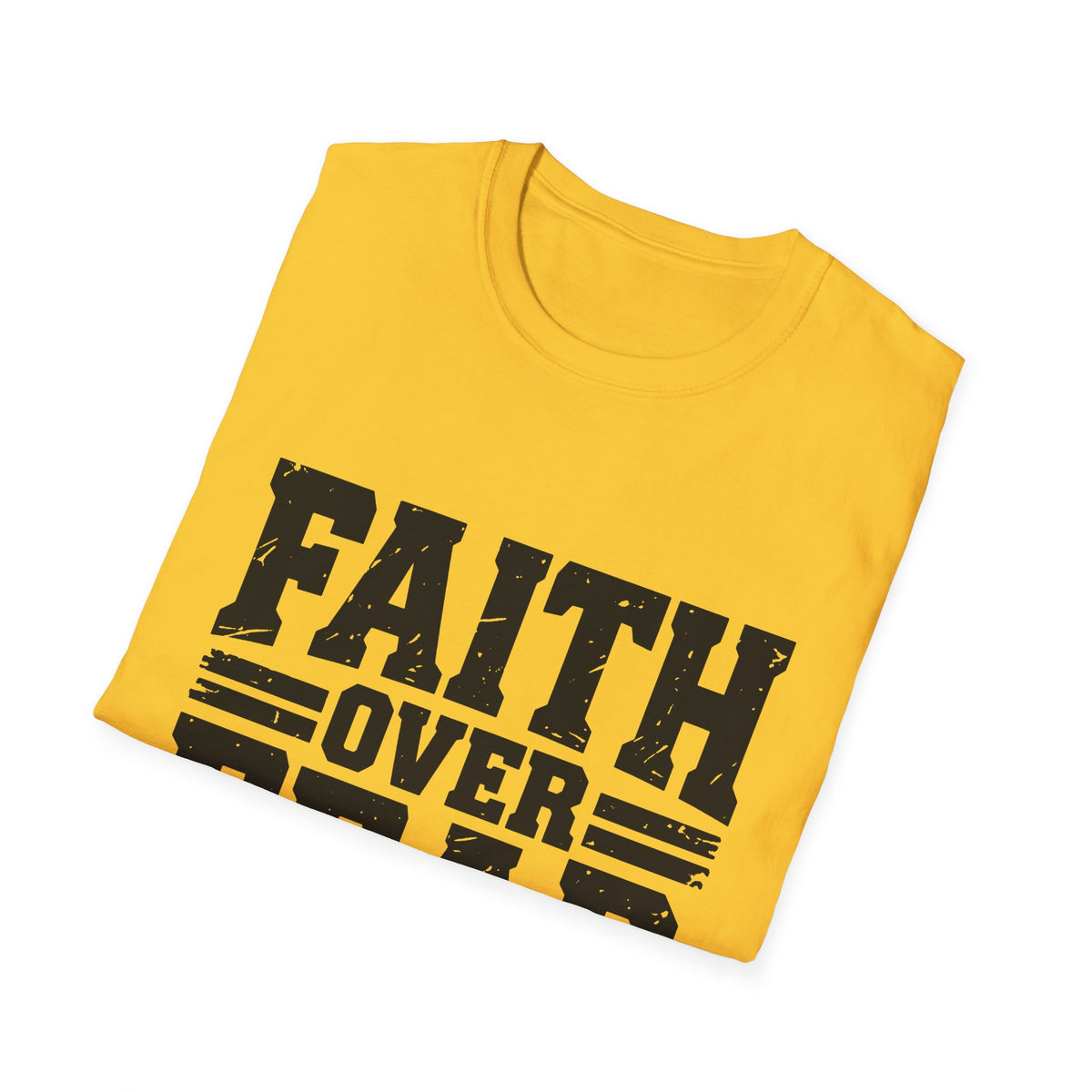 Faith Over Fear Men’s Christian T-Shirt – Inspirational Faith Tee