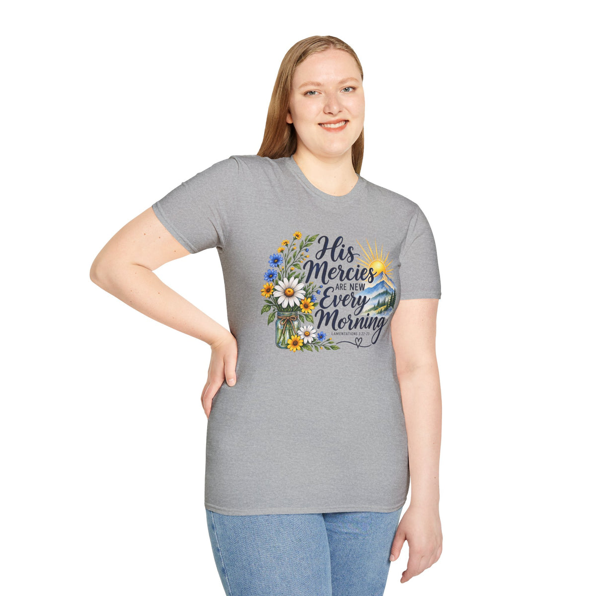 His Mercies Are New Christian T-Shirt | Lamentations 3:22-23