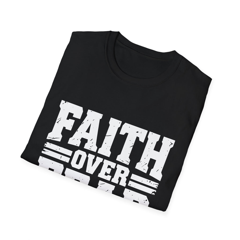 Faith Over Fear Men’s Christian T-Shirt – Inspirational Faith Tee