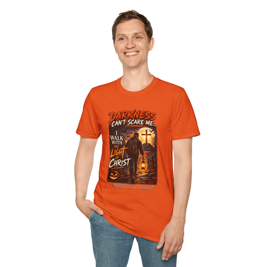 Darkness Can’t Scare Me – Light of Christ Christian Halloween T-Shirt