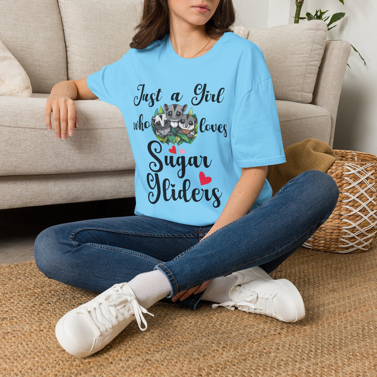 Just a Girl Who Loves Sugar Gliders Shirt – Sugar Glider Mom T-Shirt