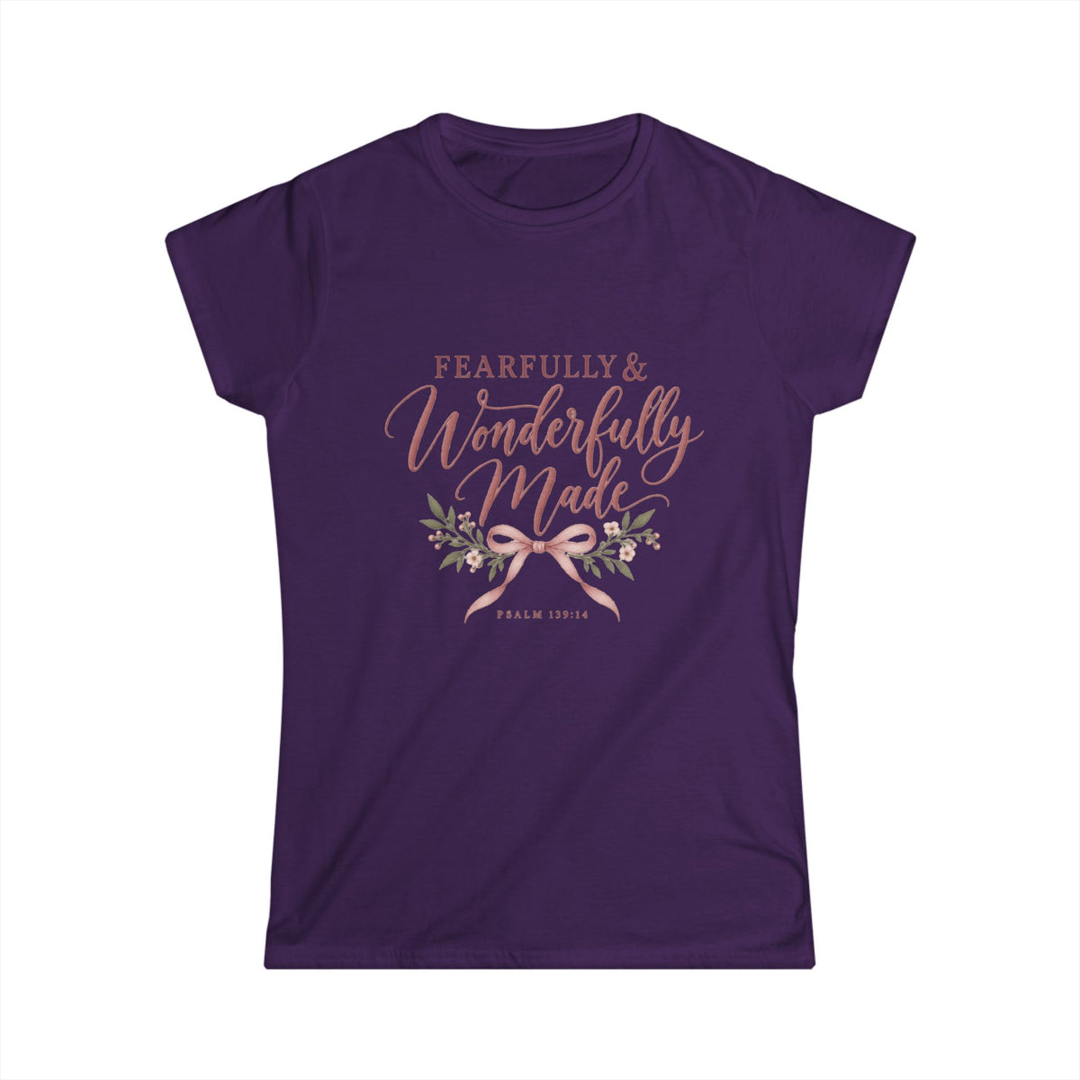 Fearfully and Wonderfully Made Shirt, Woman's Christian T=Shirt Psals 139:14, Faith Tee, Feminine Bible Verse Shirt