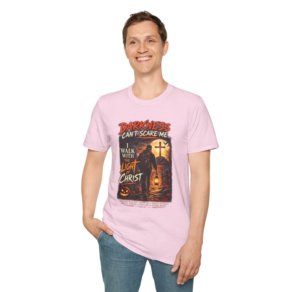 Darkness Can’t Scare Me – Light of Christ Christian Halloween T-Shirt
