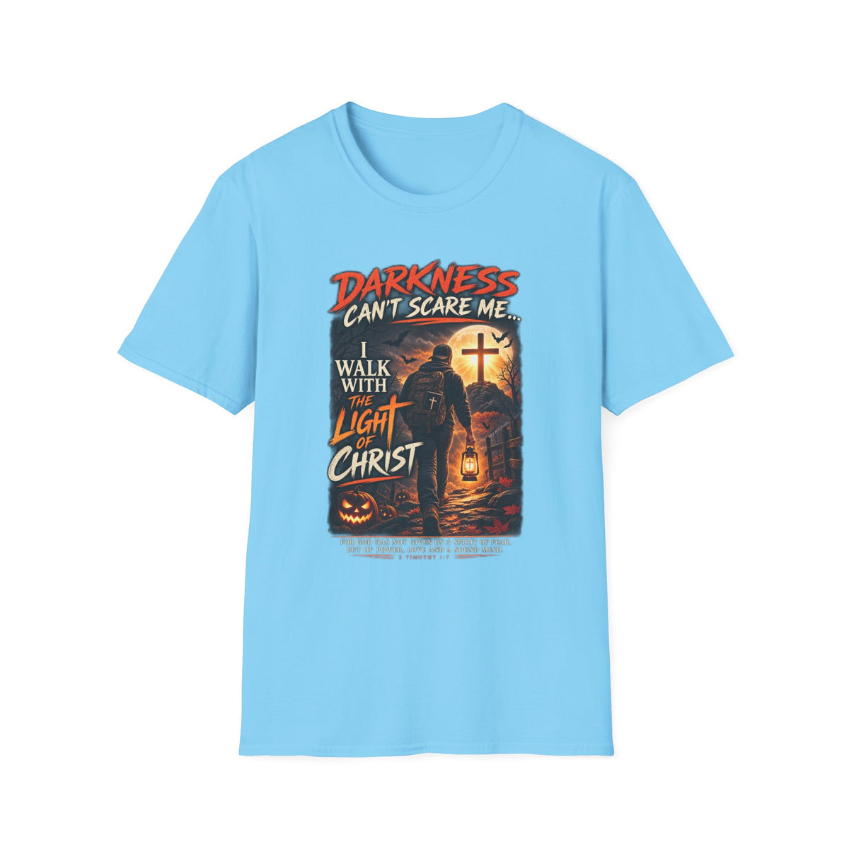 Darkness Can’t Scare Me – Light of Christ Christian Halloween T-Shirt