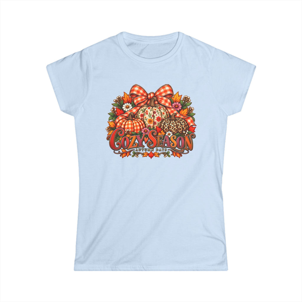 Cozy Season Women's Fall Pumpkin Graphic T-Shirt