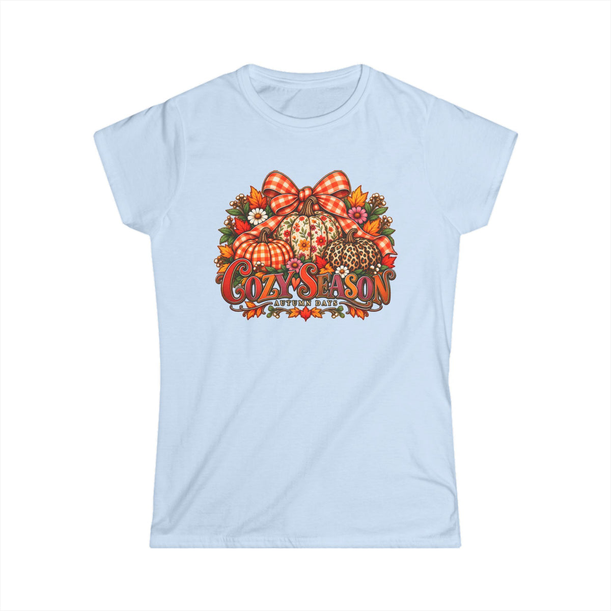 Cozy Season Women's Fall Pumpkin Graphic T-Shirt