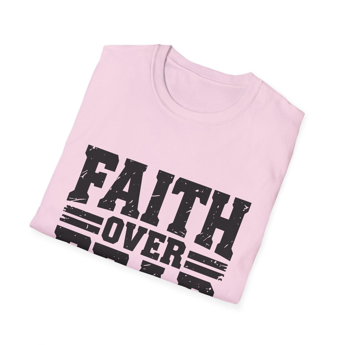 Faith Over Fear Men’s Christian T-Shirt – Inspirational Faith Tee