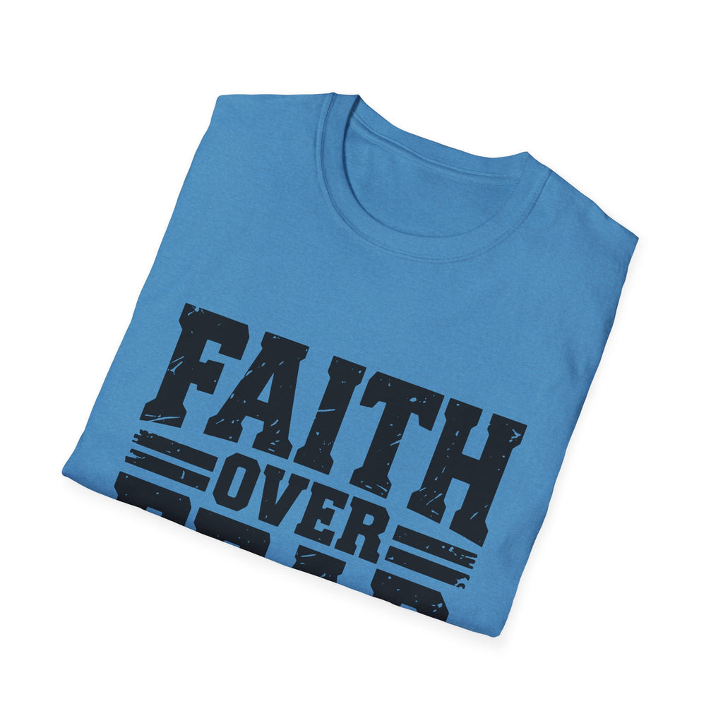 Faith Over Fear Men’s Christian T-Shirt – Inspirational Faith Tee
