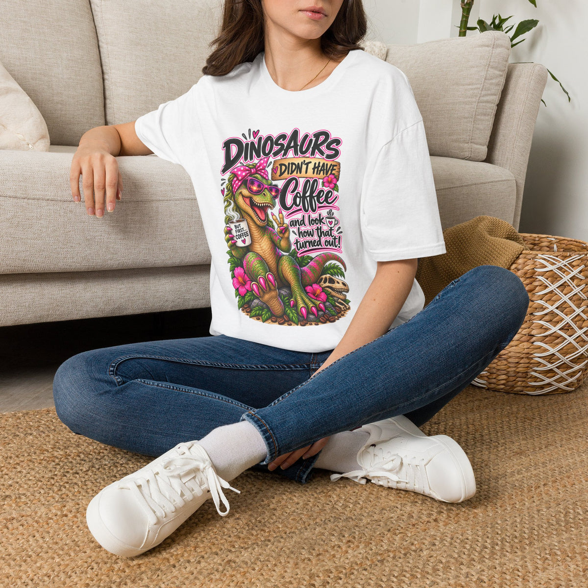 Dinasaurs Didn't Have Coffee - And We See How That Turned Out. T-Shirt