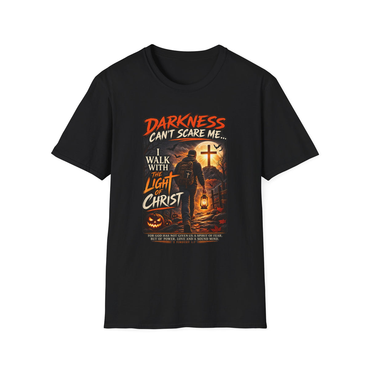 Darkness Can’t Scare Me – Light of Christ Christian Halloween T-Shirt