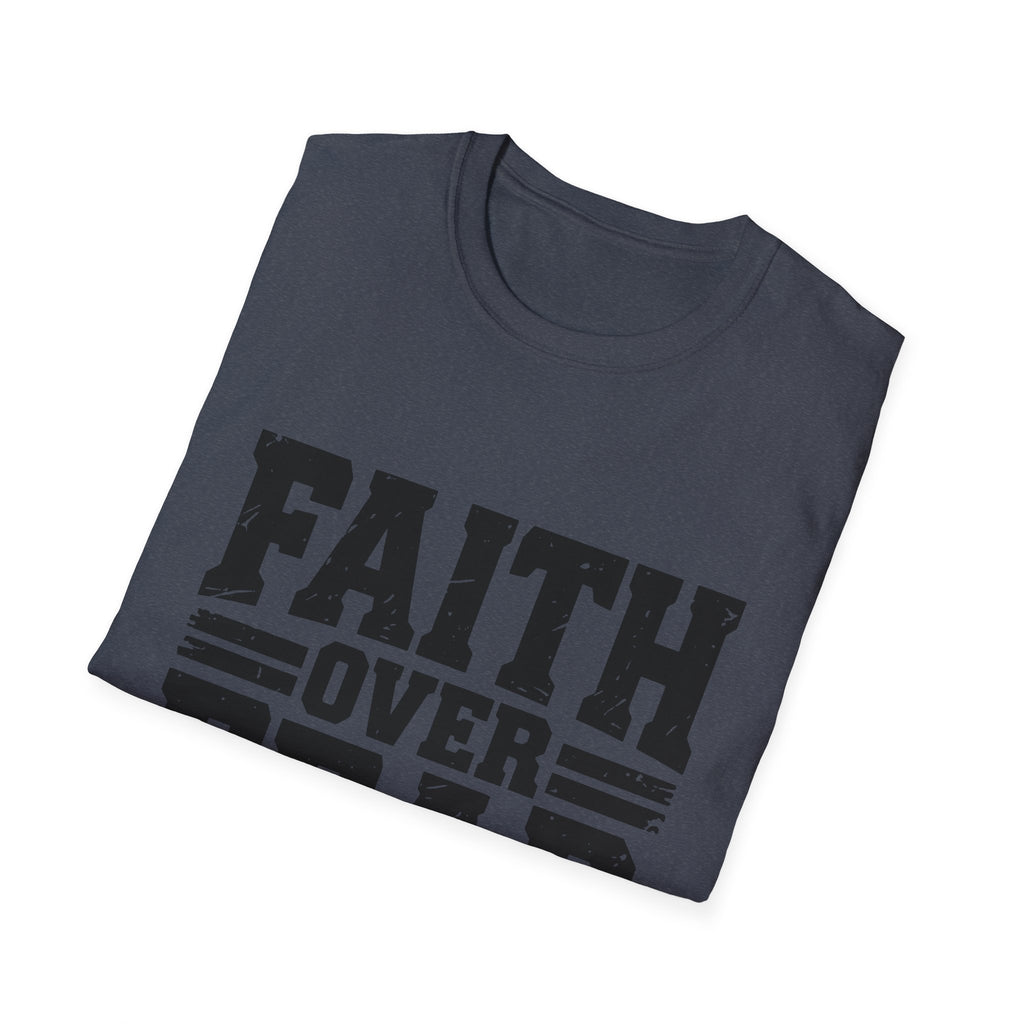 Faith Over Fear Men’s Christian T-Shirt – Inspirational Faith Tee