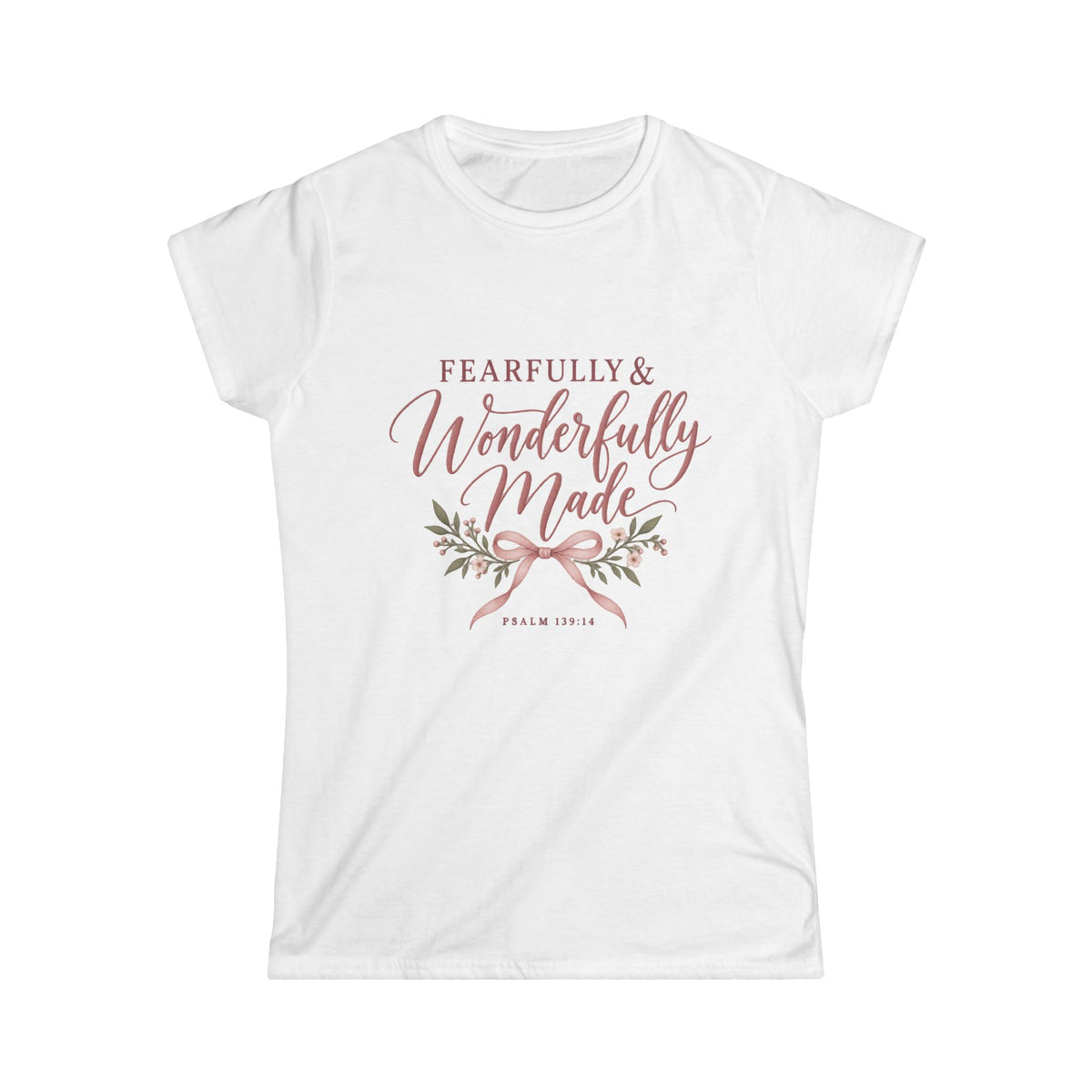 Fearfully and Wonderfully Made Shirt, Woman's Christian T=Shirt Psals 139:14, Faith Tee, Feminine Bible Verse Shirt