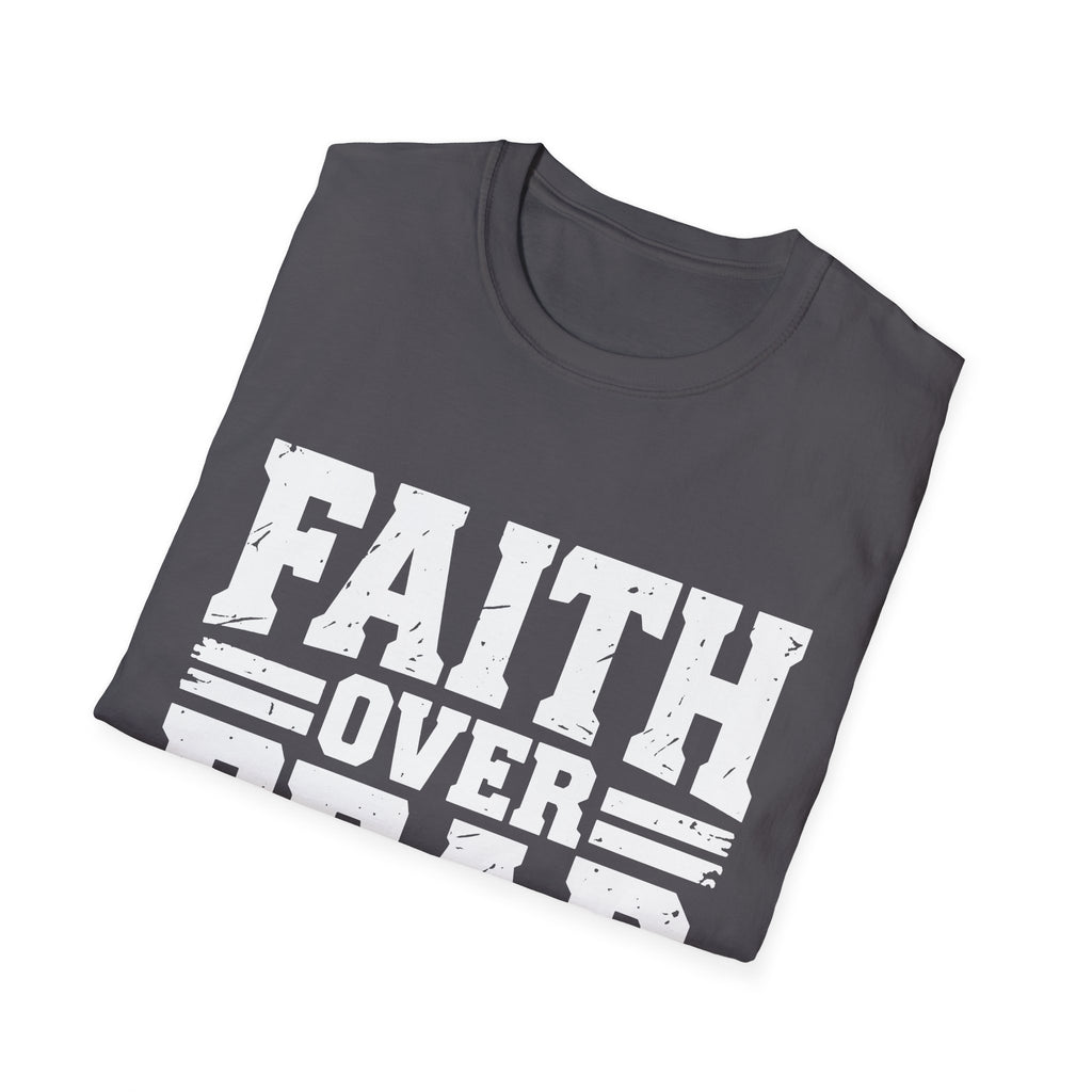 Faith Over Fear Men’s Christian T-Shirt – Inspirational Faith Tee