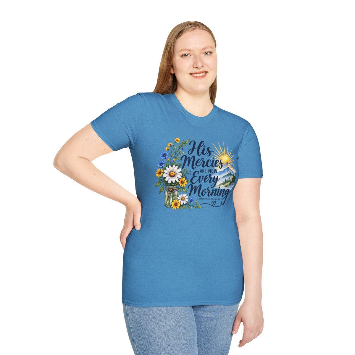 His Mercies Are New Christian T-Shirt | Lamentations 3:22-23