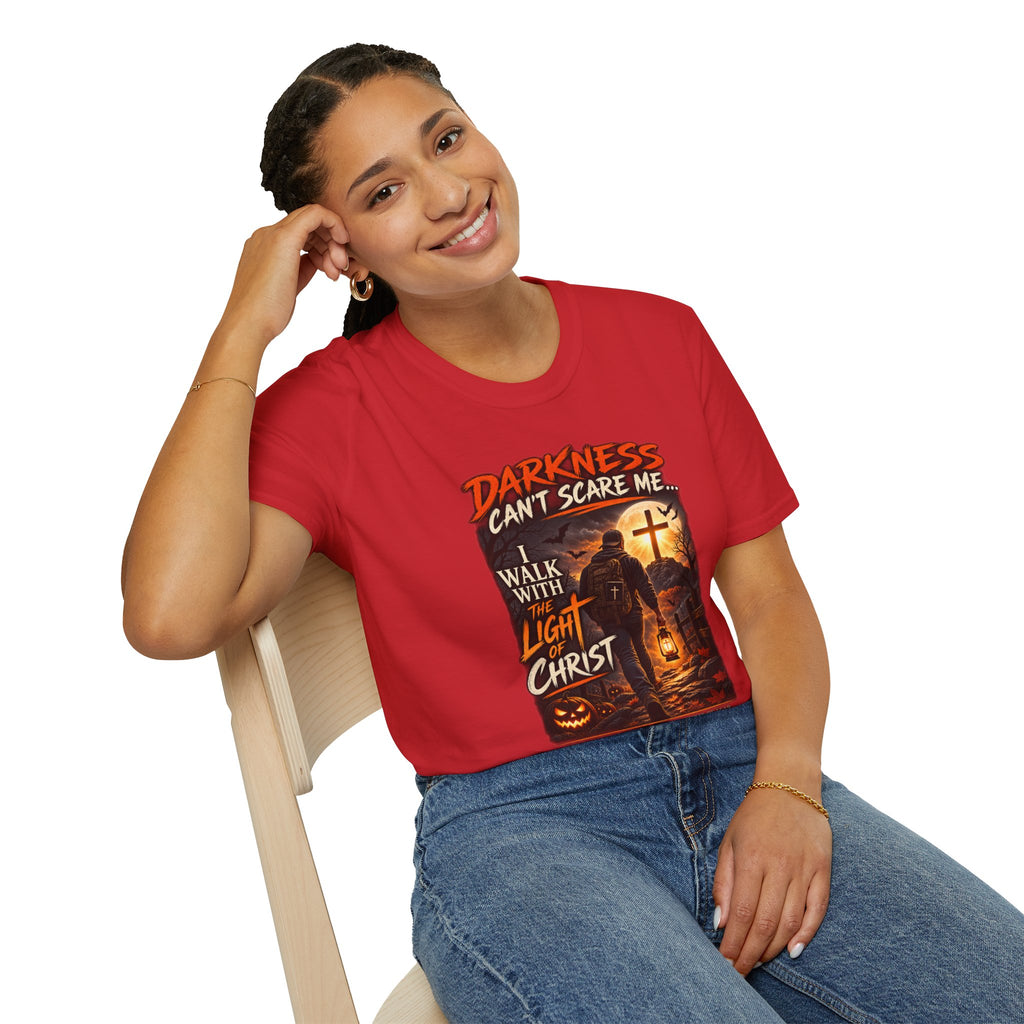 Darkness Can’t Scare Me – Light of Christ Christian Halloween T-Shirt