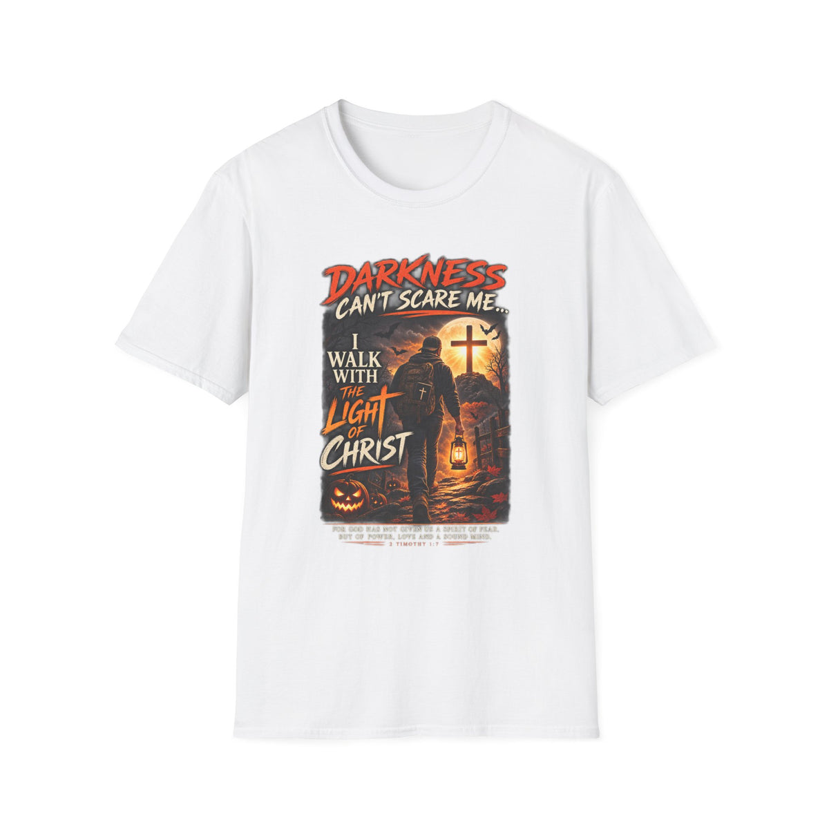 Darkness Can’t Scare Me – Light of Christ Christian Halloween T-Shirt