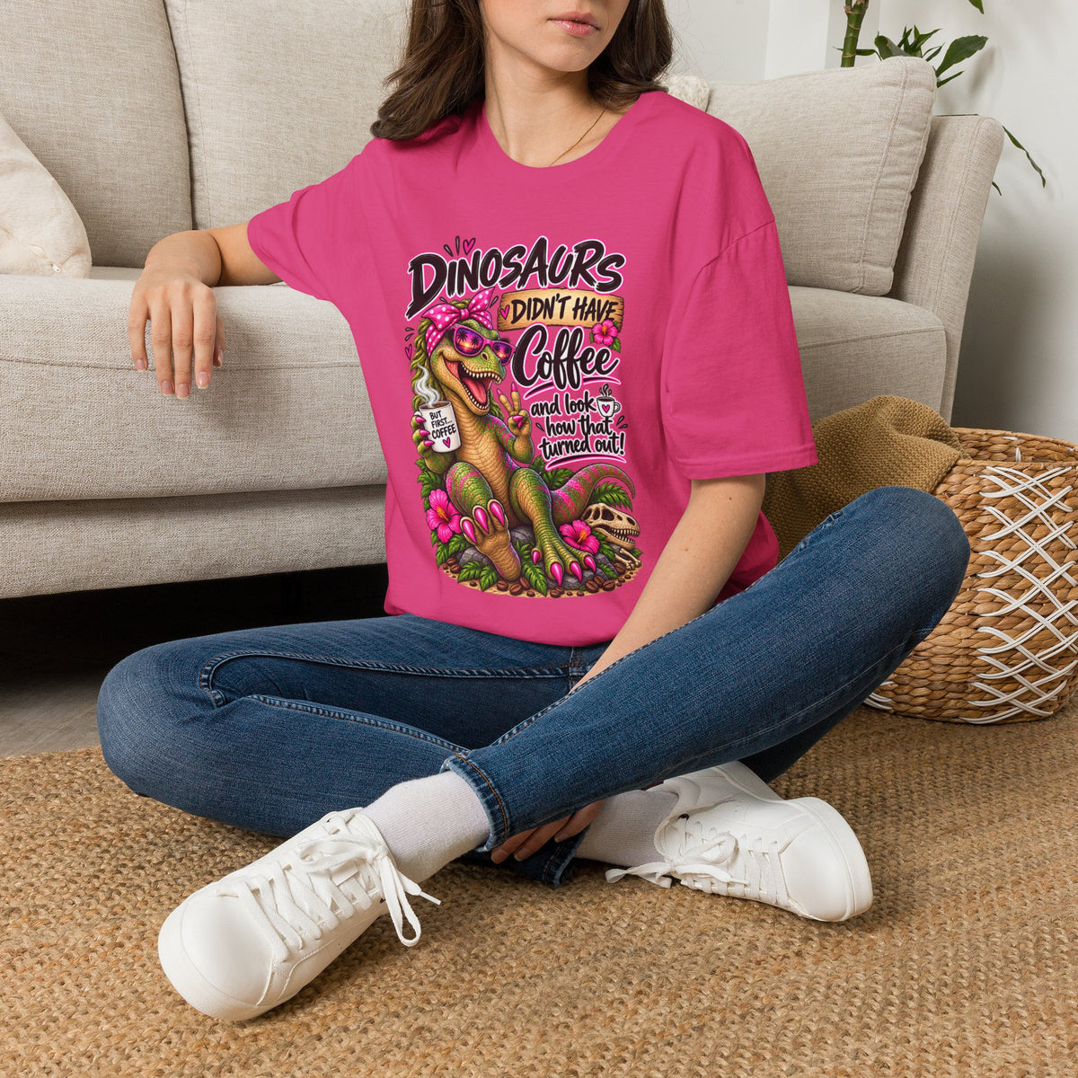 Dinasaurs Didn't Have Coffee - And We See How That Turned Out. T-Shirt