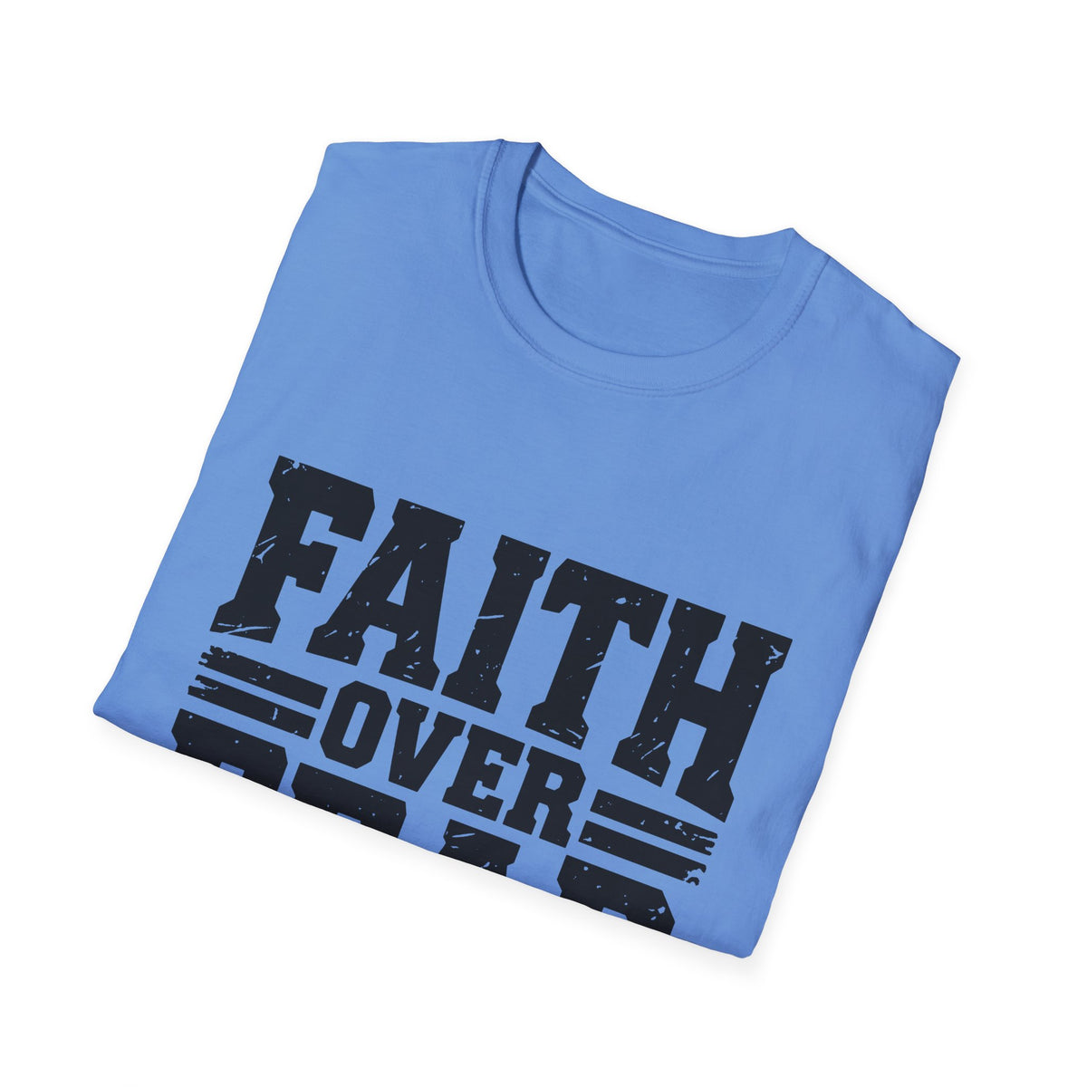 Faith Over Fear Men’s Christian T-Shirt – Inspirational Faith Tee