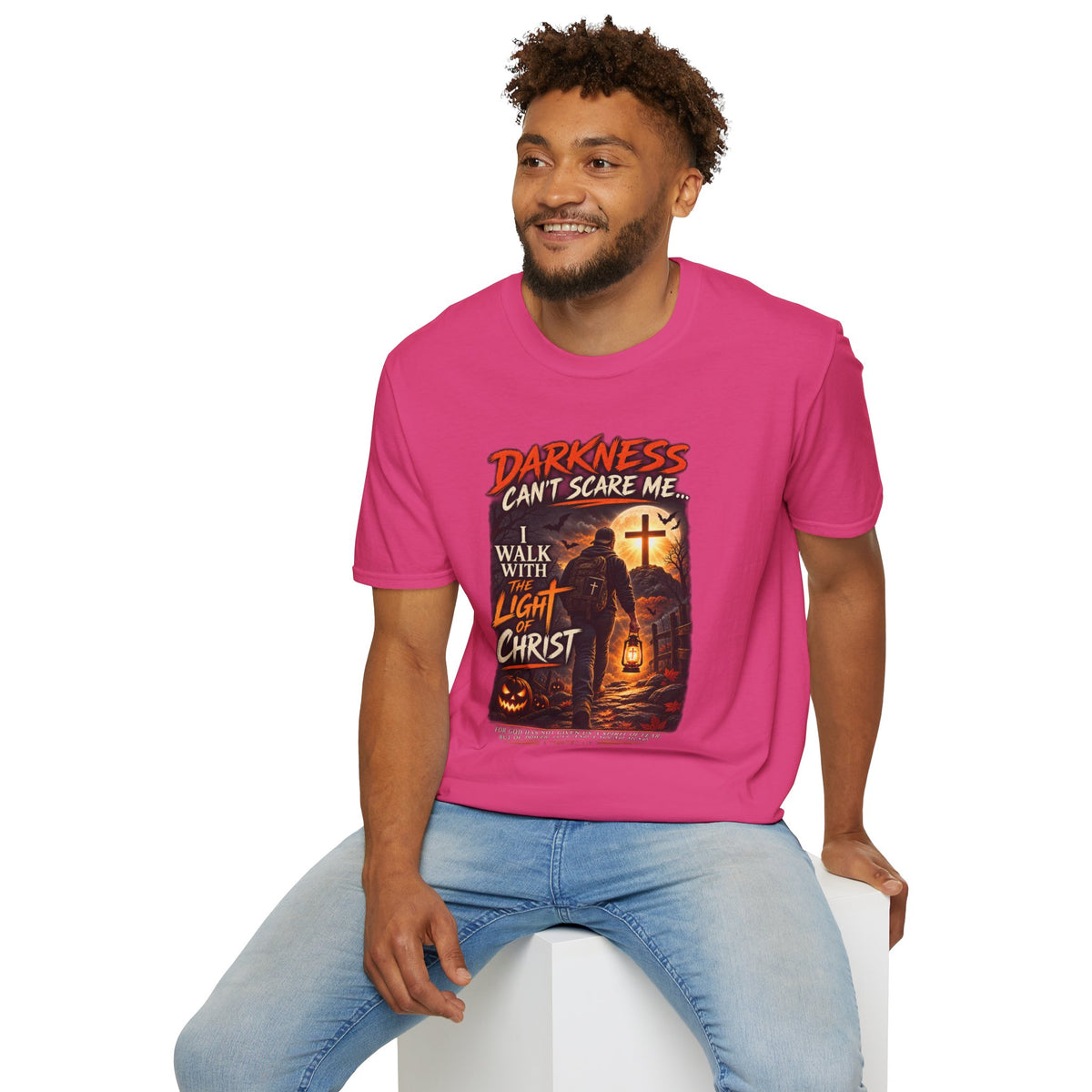 Darkness Can’t Scare Me – Light of Christ Christian Halloween T-Shirt