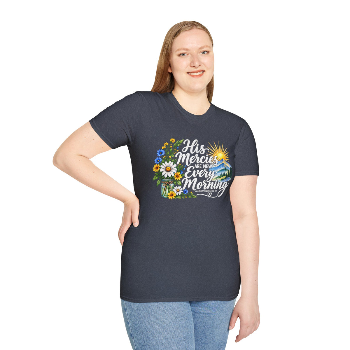 His Mercies Are New Christian T-Shirt | Lamentations 3:22-23