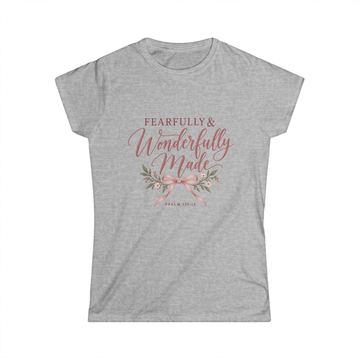 Fearfully and Wonderfully Made Shirt, Woman's Christian T=Shirt Psals 139:14, Faith Tee, Feminine Bible Verse Shirt