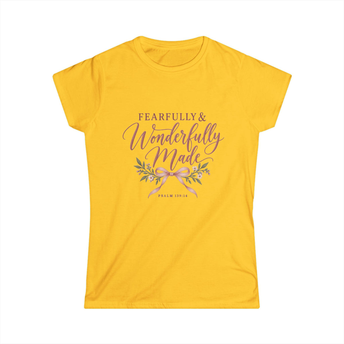 Fearfully and Wonderfully Made Shirt, Woman's Christian T=Shirt Psals 139:14, Faith Tee, Feminine Bible Verse Shirt